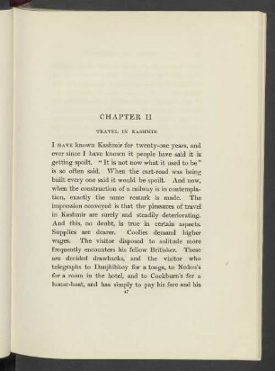 Chapter II Travel in Kashmir