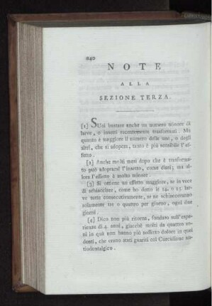 NOTE ALLA SEZIONE TERZA.