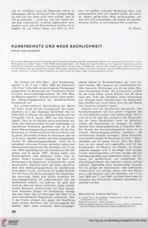 6: Kunstschutz und neue Sachlichkeit