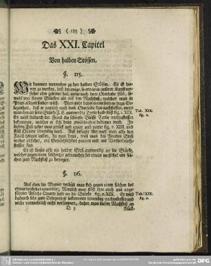 Das XXI. Capitel. Von halben Stössen