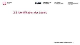 Public Health im Film: Die Filmanalyse