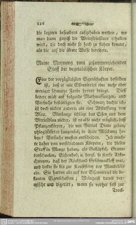 Meine Meynung vom zusammenziehenden Stoff der vegetabilischen Körper