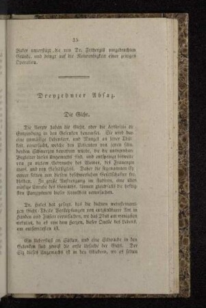 Dreyzehnter Absaz. Die Gicht.
