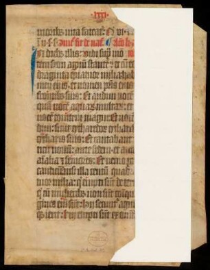 [Missale]; vigil. epiph., dom. 1.2. p. epiph.