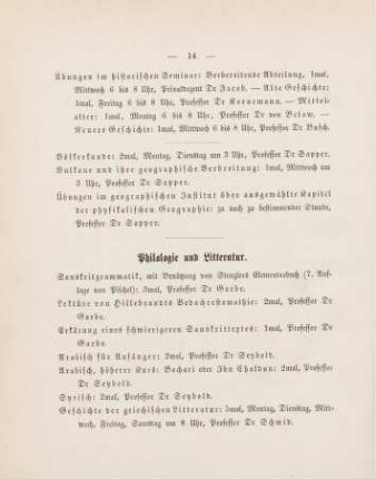 14-16, Philologie und Literatur
