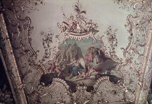 Die Bildhauerei (Der Genius Bayerns meißelt das bayerische Wappen in einen Marmorblock)