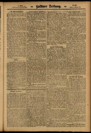 Zweite Ausgabe vom Freitag, den 26. September 1913.