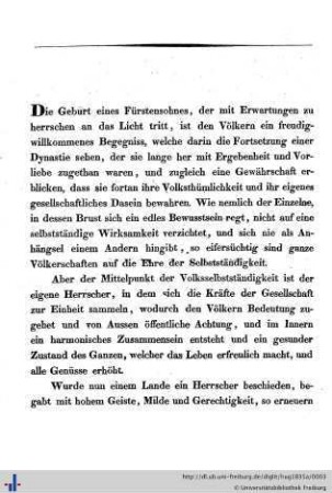 Zur akademischen Feier des hohen Geburtsfestes seiner Königl. Hoheit unsers durchlauchtigsten Großherzogs Karl Leopold Friedrich.
