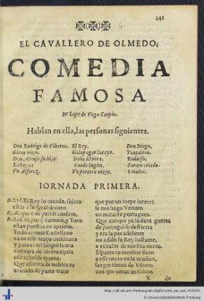 El cavallero de Olmedo