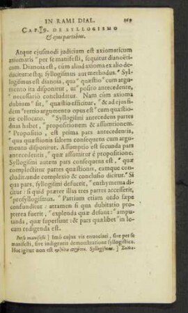 Cap. 9. De Syllogismo et eius partibus.