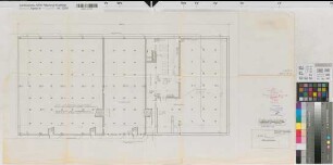 Münster (Münster) Strafanstalt Heizwerk und Werkstättengebäude Grundriß Kellergeschoß 1962 1 : 100 50 x 95 Pause Staatshochbauamt Münster Regierung Münster Nr. 34026