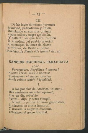 Canción nacional paraguaya