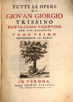 Tutte Le Opere, 1. Contenente Le Poesie