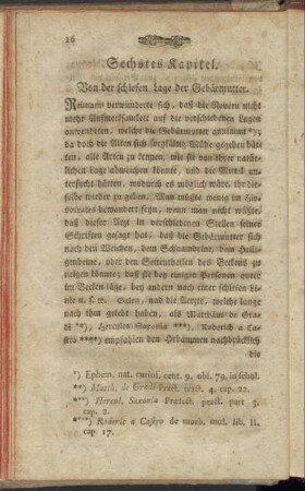 Sechstes Kapitel. Von der schiefen Lage der Gebärmutter.