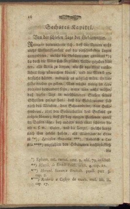 Sechstes Kapitel. Von der schiefen Lage der Gebärmutter.