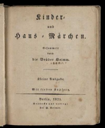 Kinder- und Hausmärchen