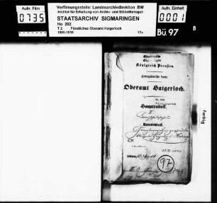 Grenzberichtigungen zwischen dem Oberamt Haigerloch und Hechingen