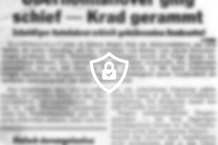 Überholmanöver ging schief - Krad gerammt