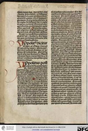 Yppolitus dicitur ad hyper quod est supra et litos quod est lapis quasi super lapidem...
