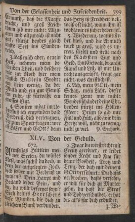 XLV. Von der Geduld