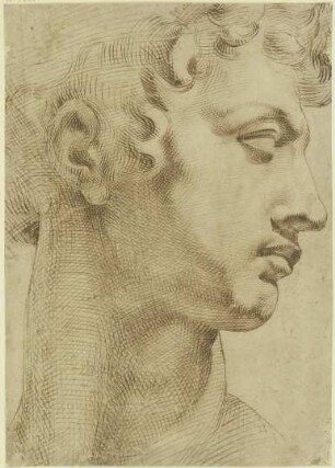 Studie nach dem Kopf von Michelangelos "Giuliano de' Medici"