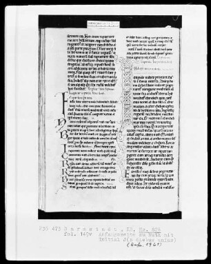 Testamentum Vetus — Initiale I (n diebus unius), Folio 149 verso