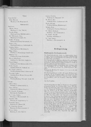 V. Rechtssprechung