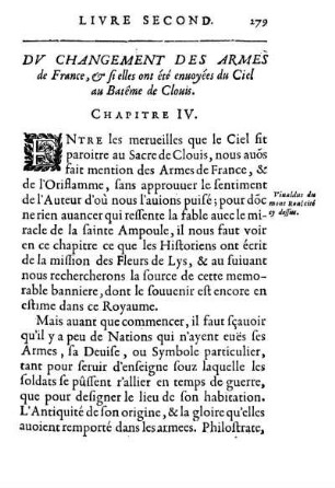 Dv Changement Des Armes de France, [...] Chapitre IV.