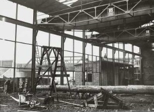 Stahltragwerk f. Produktionshalle, Riesa, um 1924