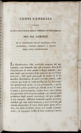 Cenni Generali