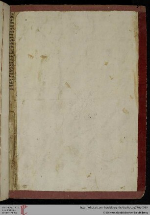 Einband hinten (Fragment eines lat. Text)