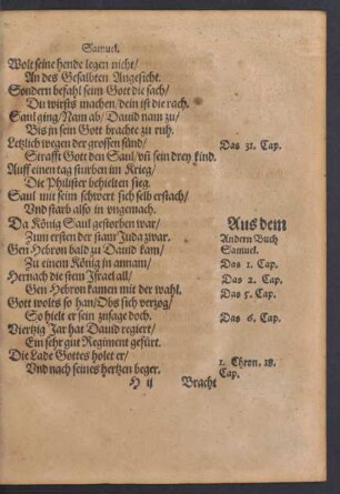Aus dem Andern Buch Samuel.