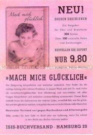 Verlagswerbung für einen Ratgeber für Ehe- und Brautleute