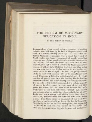 The reform of missionary education in India