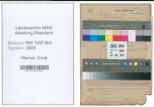 Entnazifizierung Ernst Werner , geb. 02.09.1909 (Angestellter)