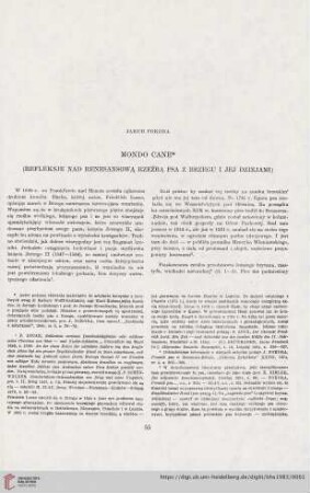 45: Mondo cane : (refleksje nad renesansową rzeźbą psa z Brzegu i jej dziejami)