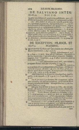 Liber XLIV. De Exception. Praescr. Et Praeiudic