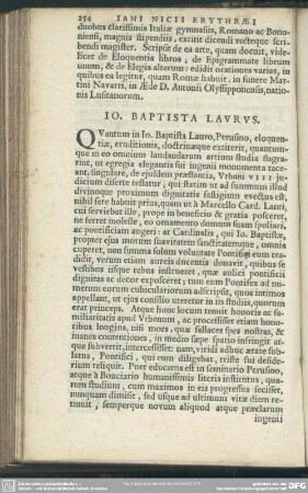 Jo. Baptista Laurus