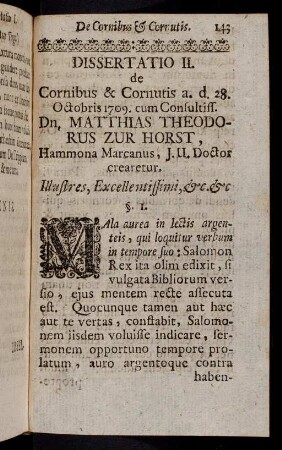 143-178, Dissertatio II