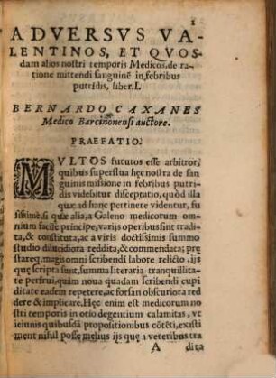 Adversus Valentinos et quosdam alios Medicos ... : Libro III.