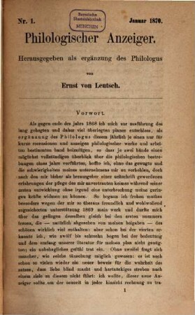 Philologischer Anzeiger. 2. 1870