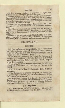 Chapitre VII colonies