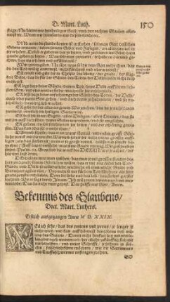 Bekentnis des Glaubens ... Erstlich ausgegangen Anno M D. XXIX.