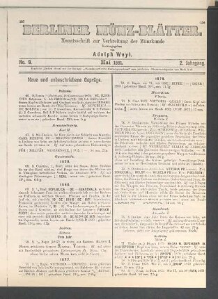 No. 9. Mai 1881