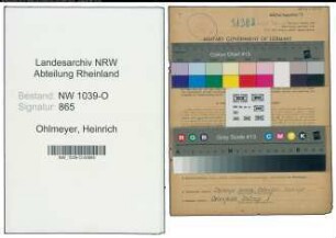 Entnazifizierung Heinrich Ohlmeyer , geb. 01.04.1911 (Landwirt)