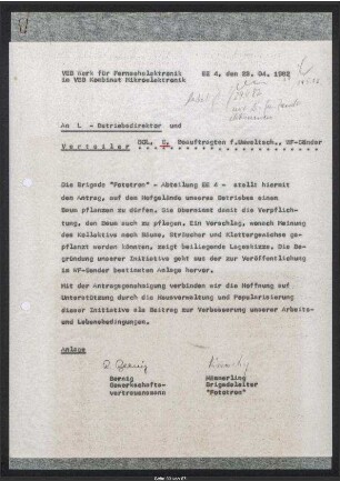Brigadebuch des Kollektivs 'Fototron' des WF, 1982, Teil 2/2