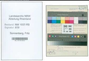 Entnazifizierung Fritz Sonnenberg , geb. 00.00.0000 (Bankangestellter)