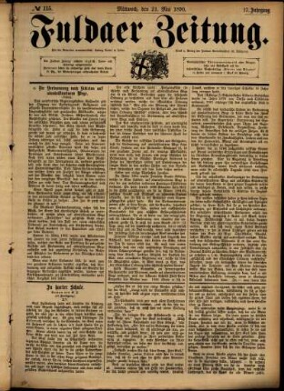 Ausgabe vom Mittwoch, den 21. Mai 1890.