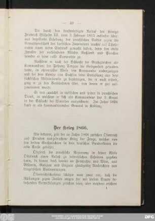 Der Krieg 1866.