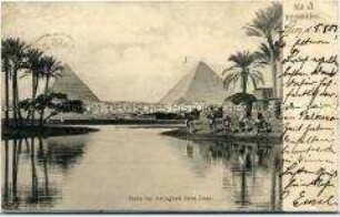 Ansicht von Pyramiden am Nil